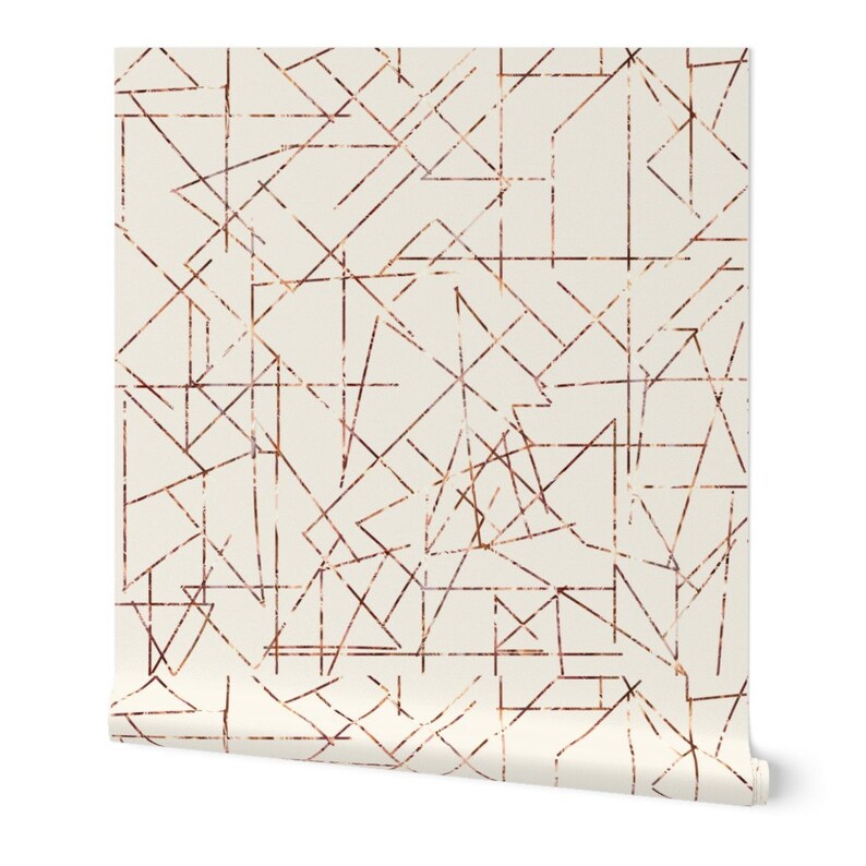 Abstract Wallpaper Copper Angles Corners Lines By Jenlats | Etsy