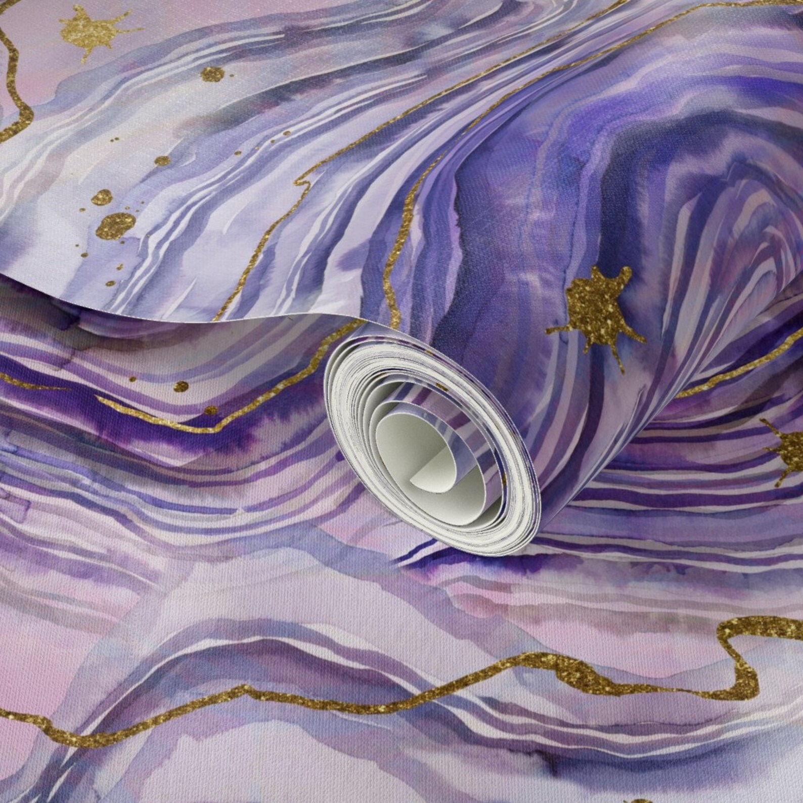 Geode Wallpaper Purple Geode by Karismithdesigns Purple - Etsy