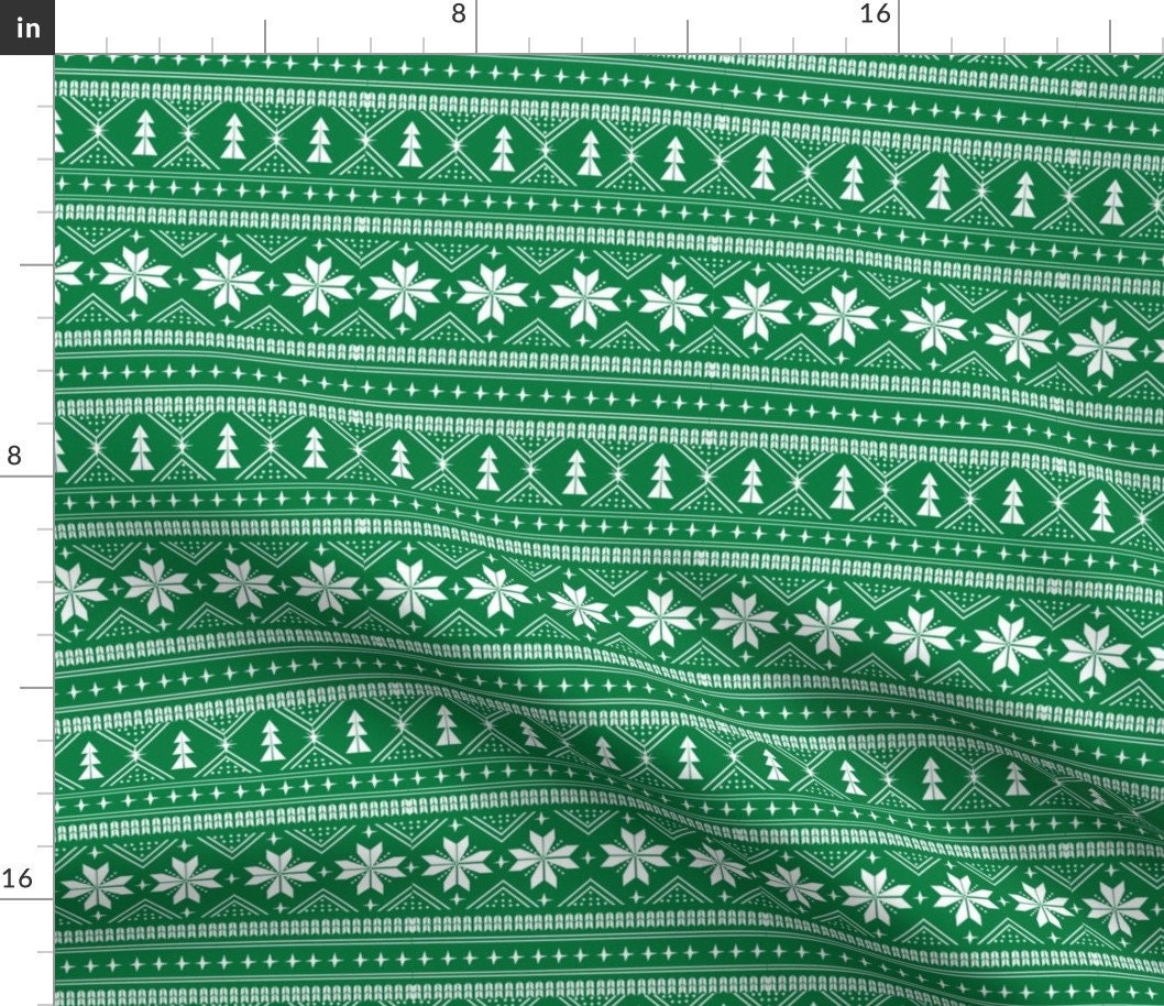 green christmas sweater pattern