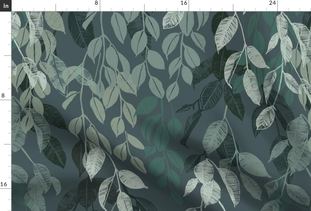 Botanical Vines Fabric - Leafy Tranquility by Daniela_glassop - Serene ...