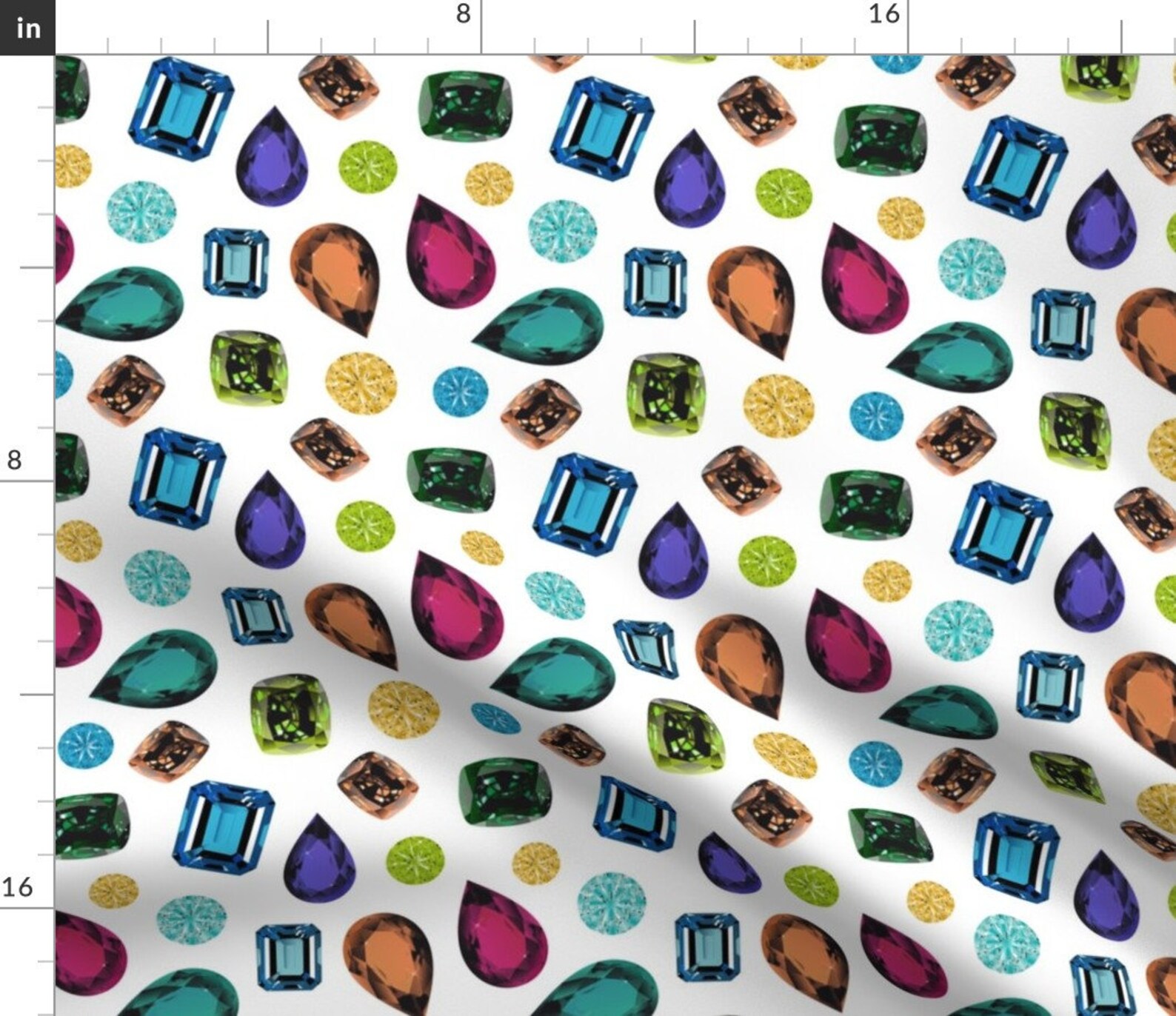 Gemstone Fabric Gemstones white by Vannina Gemstone Etsy