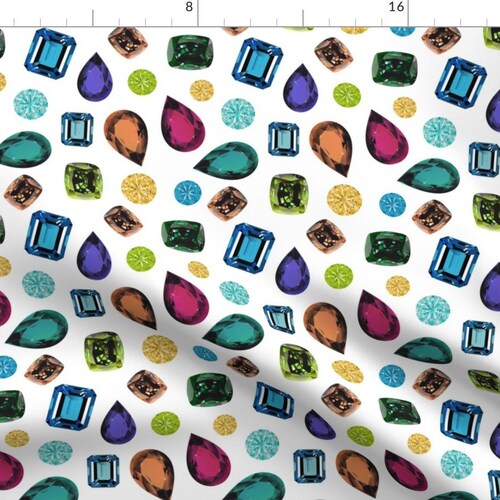 Gemstone Fabric Gemstones white by Vannina Gemstone Etsy