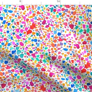 Abstract Rainbow Watercolor Fabric - Magic By Mjmstudio - Watercolor Cotton Fabric By The Yard With Spoonflower