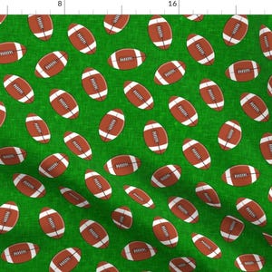 Football Sports Fabric - College Football On Turf Green C18bs By Littlearrowdesign - Football Cotton Fabric By The Yard With Spoonflower