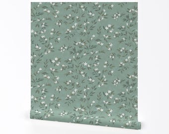 Papel pintado autoadhesivo de jazmín - Delicado floral, romántico y botánico - Decoración de pared - Jazmín delicado de danaduricekova