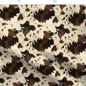 Faux Cowhide Fabric - Cow Spots by parisbebe - Cowboy Rodeo Western Ranch Fabric by the Yard by Spoonflower