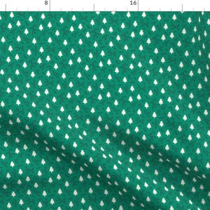 Christmas Trees Fabric - Christmas Pine Trees On Green By Heleen Vd Thillart - Christmas Holiday Cotton Fabric By The Yard With Spoonflower