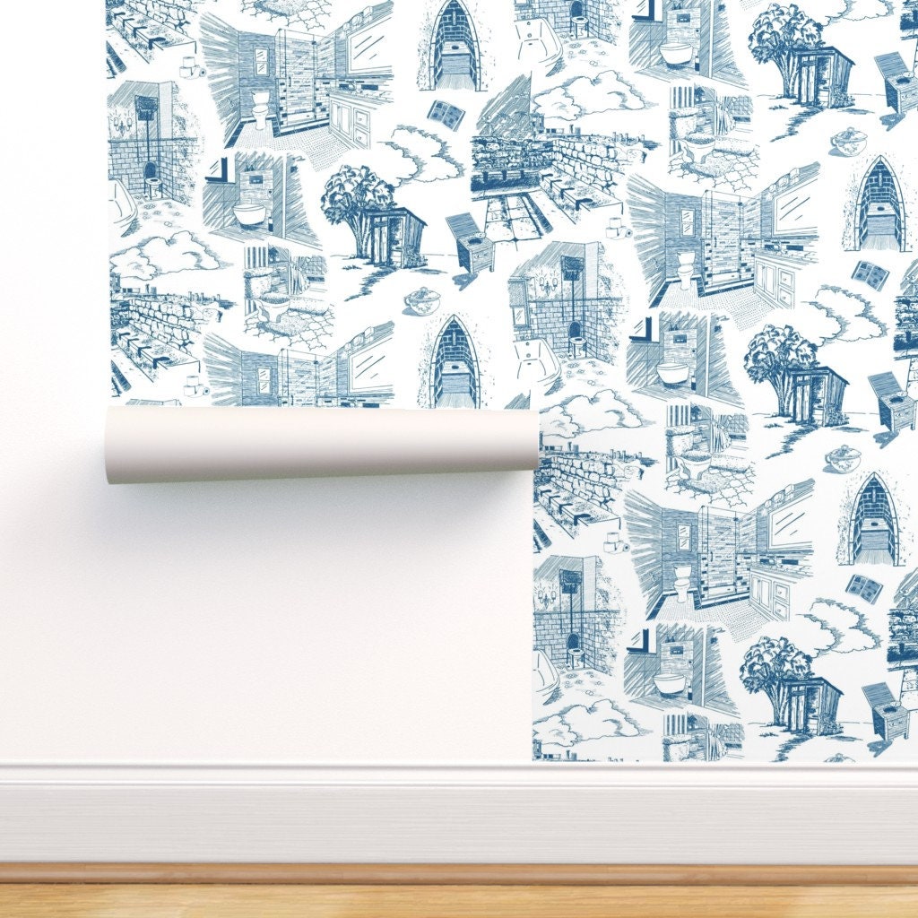 Toilet Wallpaper Toilets Through Time By Etsy