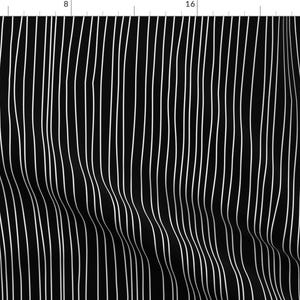 Striped Fabric - Jack Stripe By Ellegarrettdesigns - Nightmare Black White Vertical Stripes Decor Cotton Fabric By The Yard With Spoonflower
