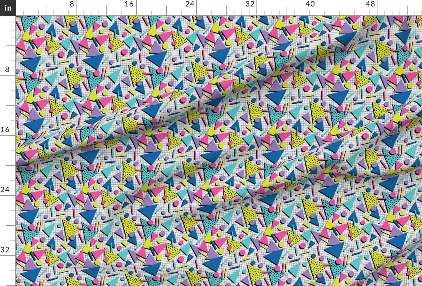80s Fabric - Totally Tubular by Pinkpineappleworks - Retro Funky