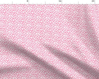 Valentines Fabric - Valentines Hearts Fabric Valentines Day Love Pink Small By Charlottewinter - Cotton Fabric by the Yard with Spoonflower