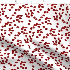 Red Blood Cells Fabric - Blood Cells By Sufficiency - Red Blood Cells Anatomical Science White Cotton Fabric By The Yard With Spoonflower