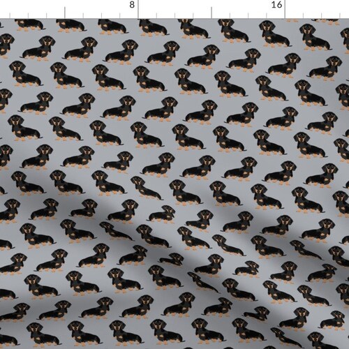 Wiener Dog Fabric Doxie Dachshund Wiener Dog Pet Dog Grey Etsy
