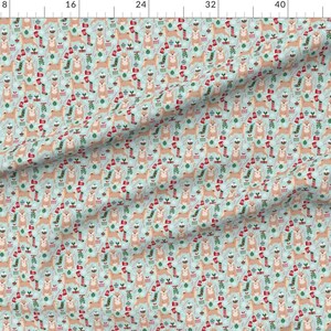 Shiba Inu Fabric - Shiba Inu Dog Christmas Fabrics By Petfriendly - Shiba Inu Dog Breed Presents Cotton Fabric By The Yard With Spoonflower image 2