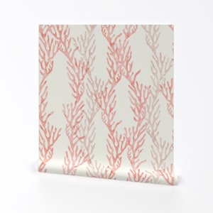 Coral Wallpaper - Coral - Mermaid Coordinate von Littlepfeildesign - Individuell bedruckte entfernbare selbstklebende Tapetenrolle von Spoonflower