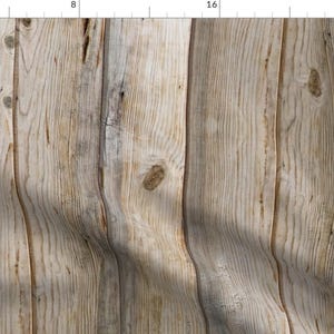 Barn Wood Fabric - Reclaimed Planks By Willowlanetextiles - Faux Barn Wood Decor Cotton Fabric By The Yard With Spoonflower