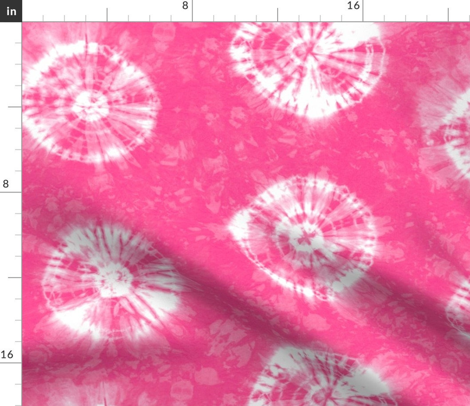 Hand Dyed Fabric Shibori 26 Bright Pink By Theplayfulcrow Etsy España