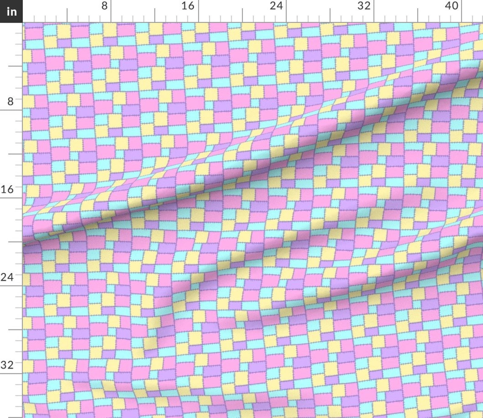 Pastel Goth Fabric Pastel Patchwork by Spacepegasus Pastel Etsy