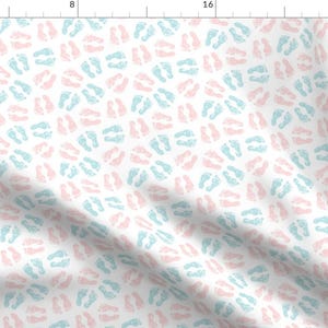 Baby Feet Fabric - Baby Feet By Littlearrowdesign - Blue Pink Boy Girl Gender Twins Nursery Baby Cotton Fabric By The Yard With Spoonflower