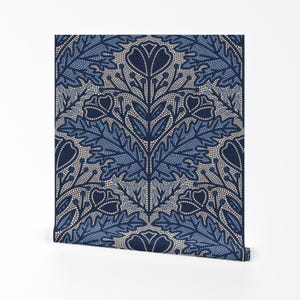Art Deco Removable Peel and Stick Wallpaper - Floral Bohemian Art Nouveau Farmhouse - Wall Art Wall Decor - Cottage Serenity by ozdebayer