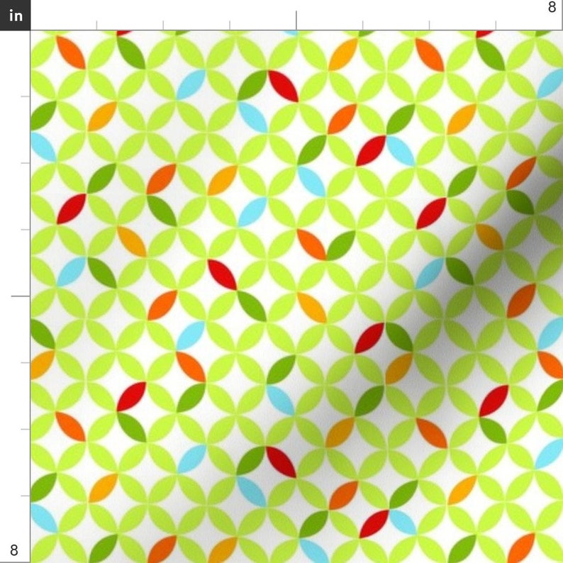 Modern Trellis Fabric Happy Trellis Green by Etsy