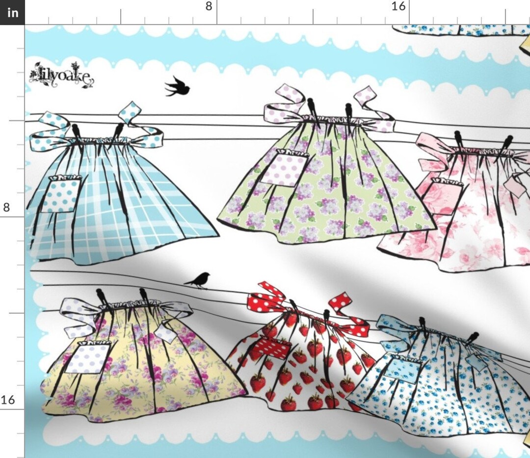 Retro Fabric Summer of '32 Tea Towel by Lilyoake Retro Aprons