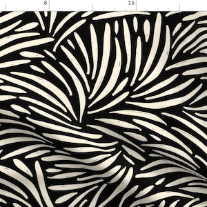 African Inspired Fabric - Black And Ivory Boho Safari by evamatise - Bold Graphic Black And Bone Summer Fabric by the Yard by Spoonflower