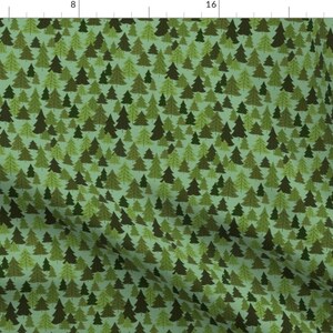 Trees Fabric - Pine Woods By Bags29 Woodland Pacific Northwest Canada Forest Wilderness Adventure-Cotton Fabric By The Yard With Spoonflower