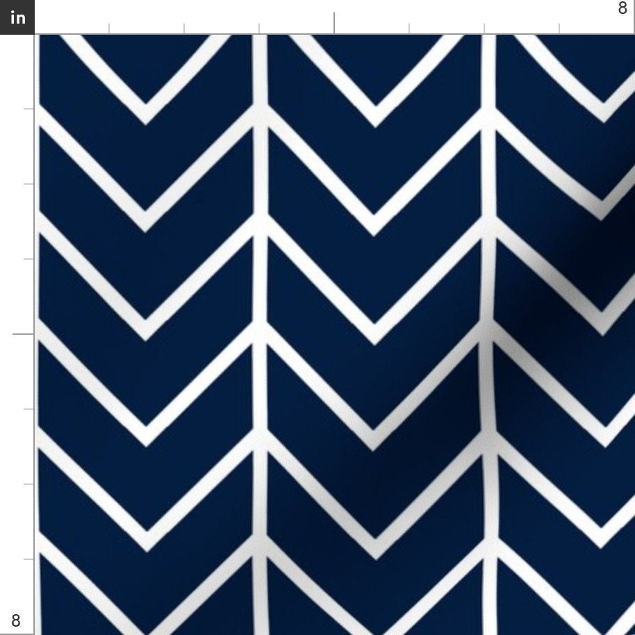Chevron Fabric Navy Chevron Custom Fabric by Ivie Cloth Co Etsy