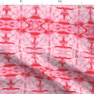 Pink Shibori Fabric - Global Holiday By Fable Design - Shibori Tie Dye Printed Cotton Fabric By The Yard With Spoonflower