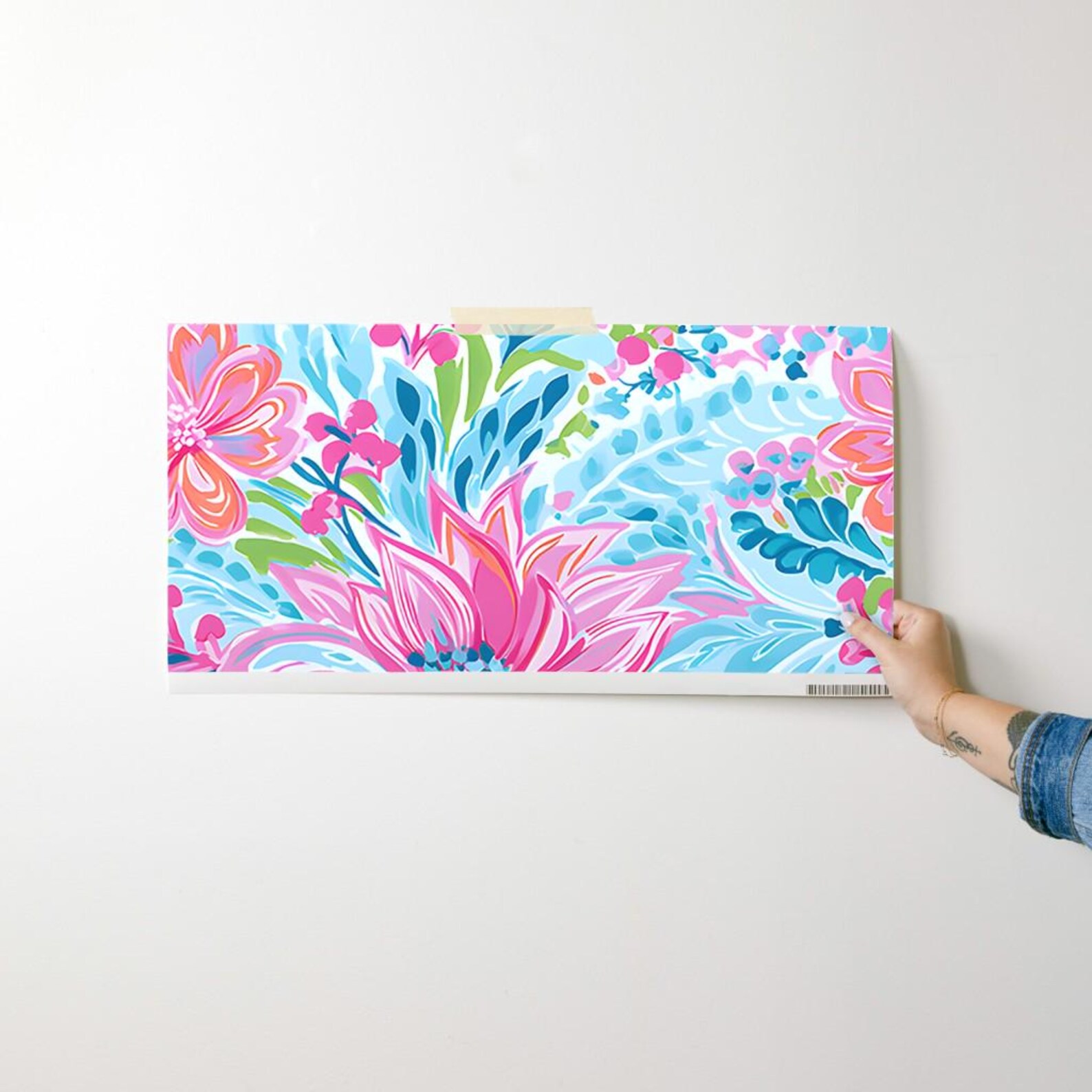 Bold Pink Floral Removable Peel and Stick Wallpaper - Palm Beach ...