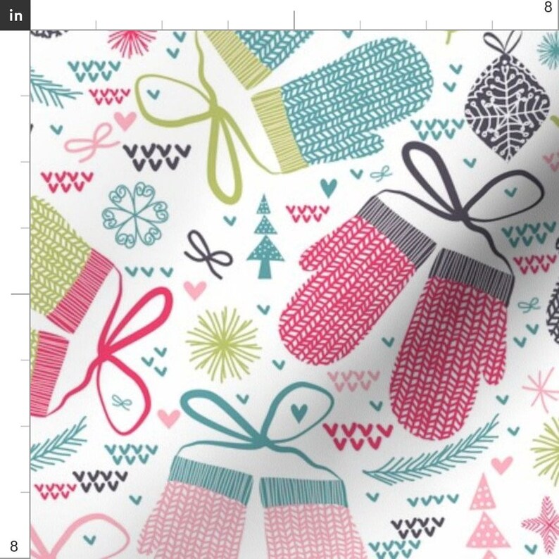 Mitten Fabric Winter Mittens by Demigoutte Colorful Gloves Etsy