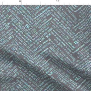 Running Race Fabric - Running Motivation - Mint Rainbow Chip On Grey By Clothcraft - Race Run Cotton Fabric By The Yard With Spoonflower