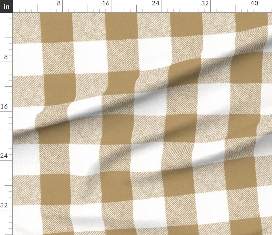 Light Brown Buffalo Check Fabric Buffalo Check in Tan by Etsy
