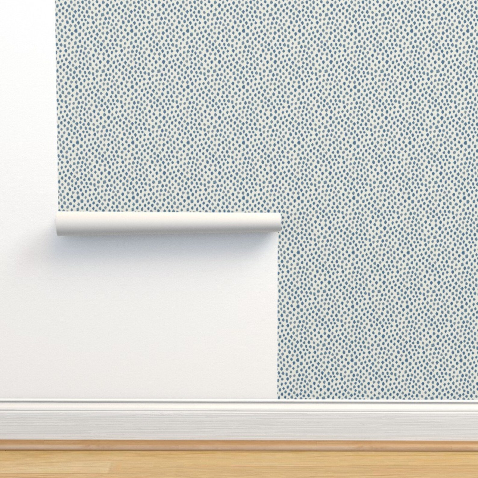 Mini Polka Dot Wallpaper Blue Spots by Danika Herrick Etsy