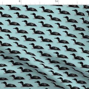 Loon Fabric - Loon By Kelly Korver - Loon Water Fowl Lake Bird Hunting Animal Duck Cotton Fabric By The Yard With Spoonflower