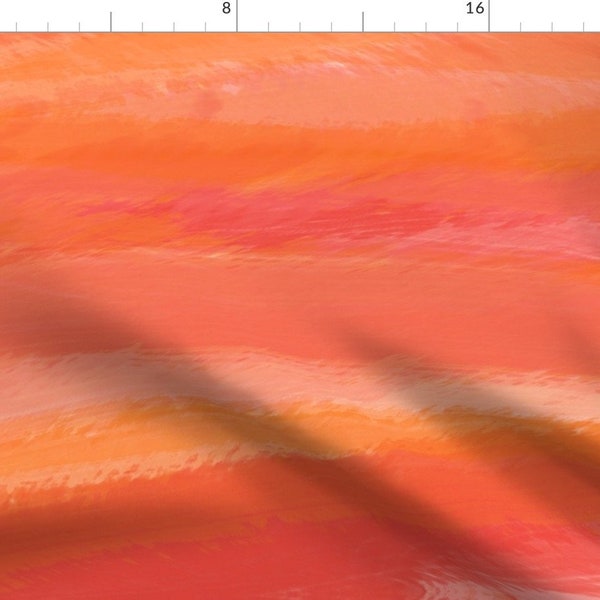 Sunset Colors Fabric - Wind Swept by quench_print - Summer Ombre Painterly Artistic Sunrise Fabric by the Yard by Spoonflower