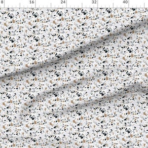 Terrrazo Fabric - Terrazzo Stone On White Medium Scale By Sylviaoh - Stone Modern Home Decor Tan Cotton Fabric By The Yard With Spoonflower image 2