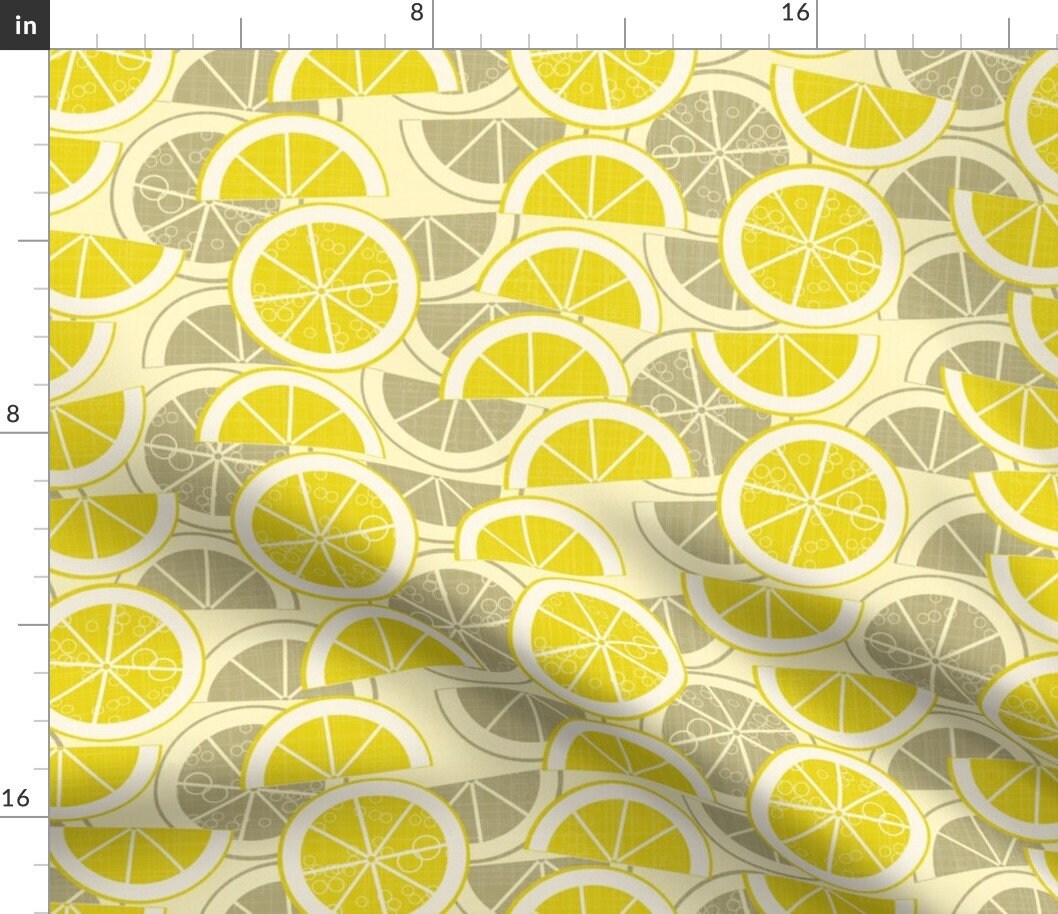 Retro Lemonade Fabric Lemonade by Kociara Retro Summer Etsy