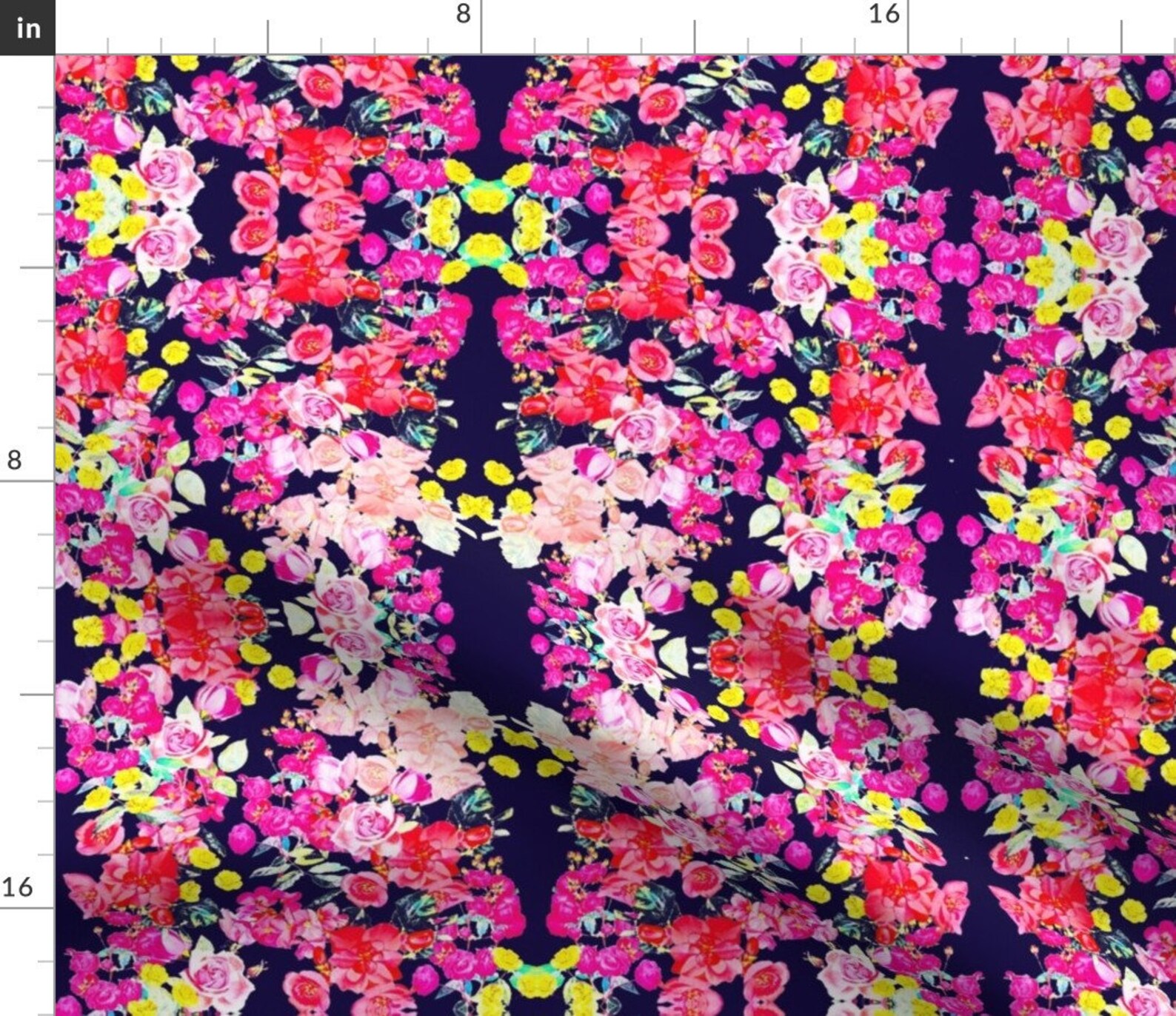 Floral Wedding Fabric Vintage Inspired Floral in Summer Etsy