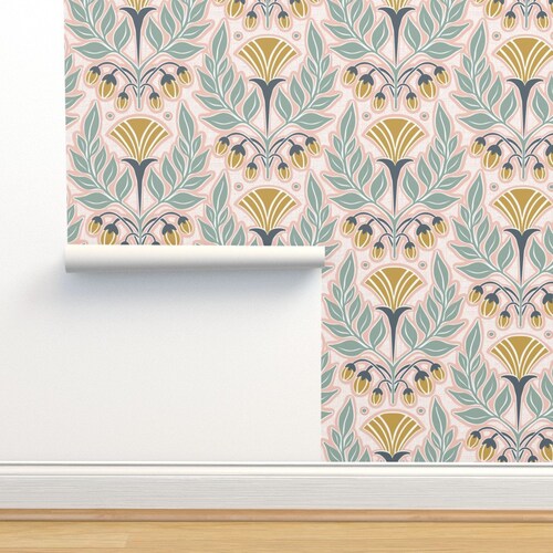 Crane Art Nouveau Wallpaper I'll Fly Away by Nanshizzle Etsy