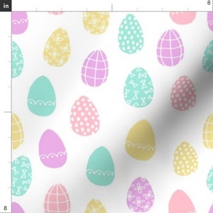 Easter Fabric Easter Eggs // Pastel Easter Egg Spring Fabric by Andrea ...