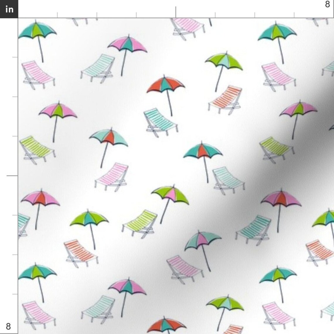 Summer Beach Chair Fabric Beach Chairs By Jillbyers Summer Etsy