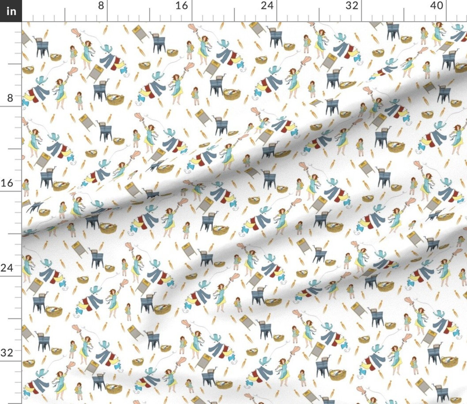 Laundry Room Fabric Washboard Laundry Day by Salzanos by Etsy