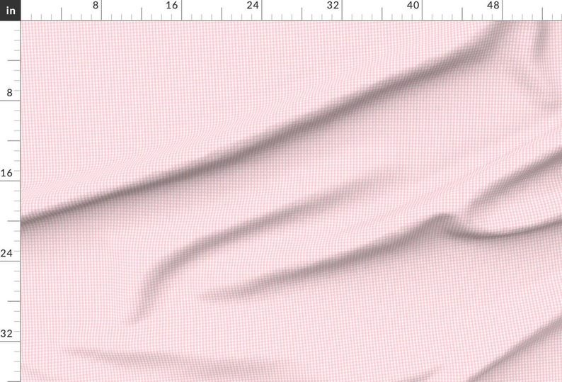 Pink Gingham Fabric - Gingham Light Pink By Misstiina - Gingham Pink White Plaid Nursery Decor Cotton Fabric By The Yard With Spoonflower Bild 2