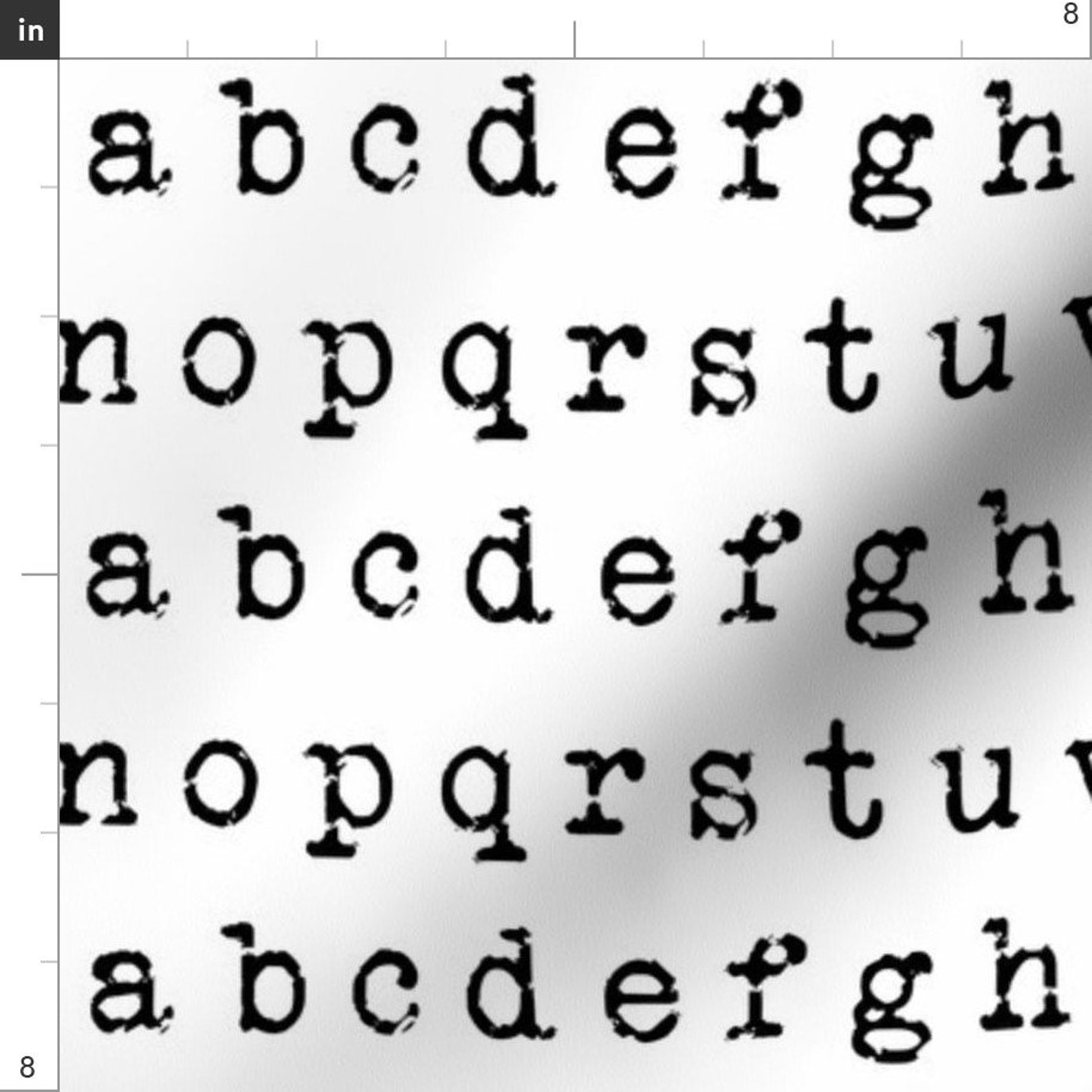 Typewriter Letters Fabric Typewriter Alphabet Black on Etsy