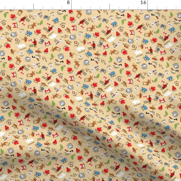 Calendar Fabric - Canadian Things - Small By Cynthiafrenette Mini Tiny Cute Canada Pride - Cotton Fabric By The Yard With Spoonflower