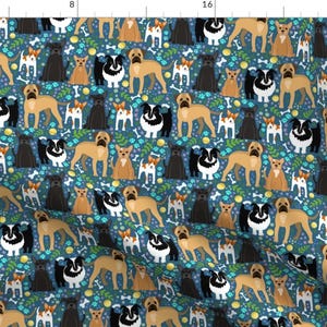 Rescue Dogs Puppy Breeds Pattern Fabric - Let’S Go To The Park By Vicki Larner - Rescue Dogs Cotton Fabric By The Yard With Spoonflower