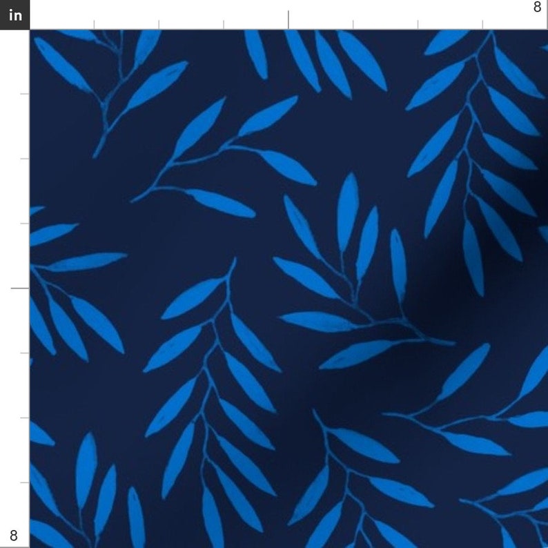 Blue Willow Fabric Willow Indigo Cobalt By Jillbyers | Etsy