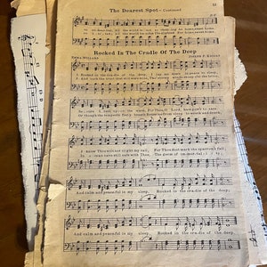 50 Vintage Pages of Sheet Music for Scrapbooking and Crafting. - Etsy